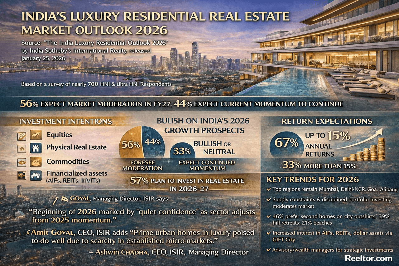 Nearly half of India’s wealthy expect luxury housi...
